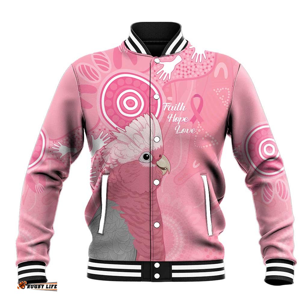 Australia Breast Cancer Awareness Baseball Jacket Galah Faith Hope Love Pink Month LT14