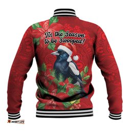 Australian Magpie Baseball Jacket Aboriginal Inspired Christmas LT9