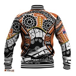 Australian Northern Territory Baseball Jacket Aboriginal with Sturt's Desert Rose LT9