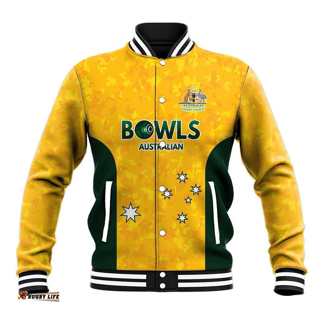 Australian Lawn Bowls Custom Baseball Jacket Aussie Minimalist Style LT9