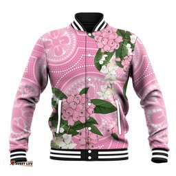 Australia Lilly Pilly Riberry Baseball Jacket Aussie Native Flowers Indigenous Art LT14