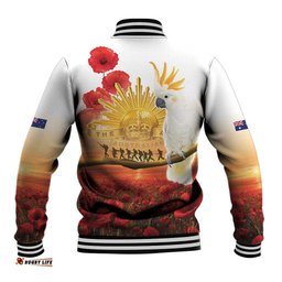 Australia Cockatoo ANZAC Day Baseball Jacket Lest We Forget LT05