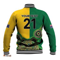 Custom Australia Cricket Spirit 2026 Baseball Jacket World T20 Edition - Aussie Color Aboriginal Motif LT9