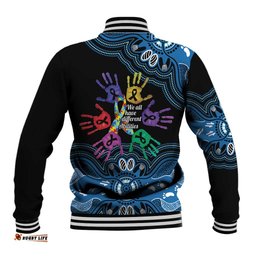 Autism Awareness Australia Indigenous Baseball Jacket We All Have Different Abilities LT14