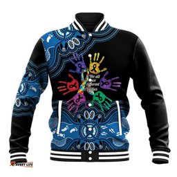 Autism Awareness Australia Indigenous Baseball Jacket We All Have Different Abilities LT14
