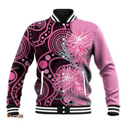 Australia Grevillea Baseball Jacket Aussie Native Spider Flower Indigenous Art LT14
