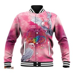 Australia Fight Cancer In All Colors Baseball Jacket Galah Pink Tie Dye LT7