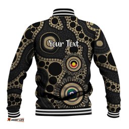 Collingwood NAIDOC Week 2026 Personalised Baseball Jacket 50 Years of Deadly Aboriginal Art LT14