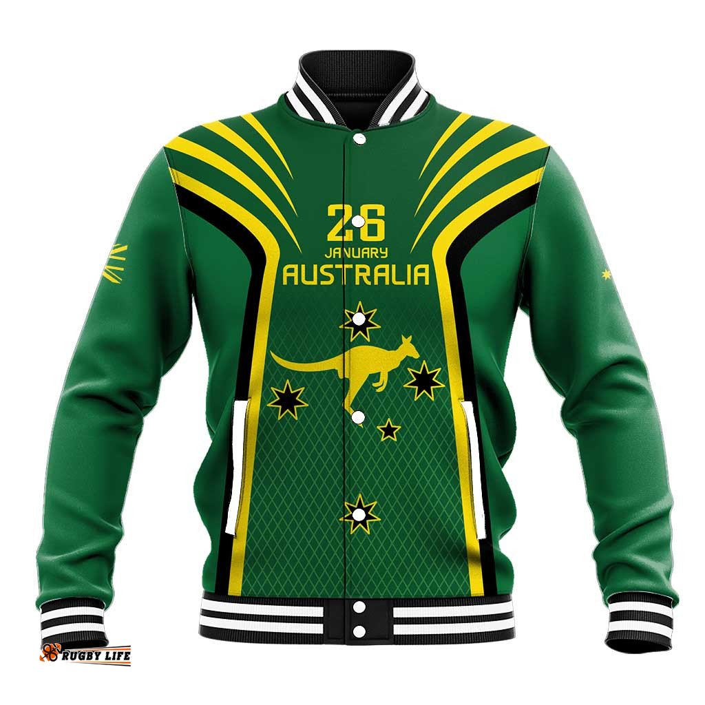 Australia Day 26 January Personalised Baseball Jacket With National Color LT9