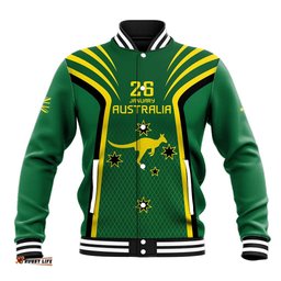 Australia Day 26 January Personalised Baseball Jacket With National Color LT9