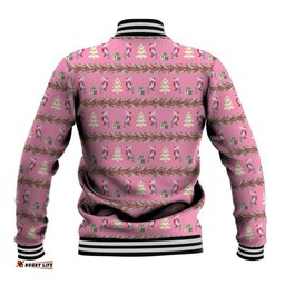 Australia Pink Galah Christmas Baseball Jacket Eolophus Roseicapilla Bottlebrush Seamless LT14