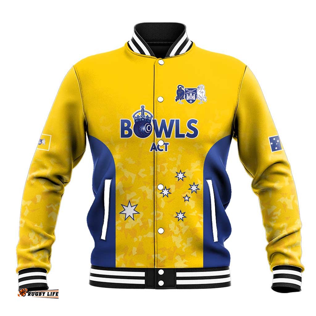Australian ACT Lawn Bowls Custom Baseball Jacket Aussie Minimalist Style LT9