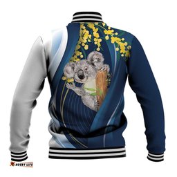 Australia Day Baseball Jacket Koala Blue Modern Vibe LT7