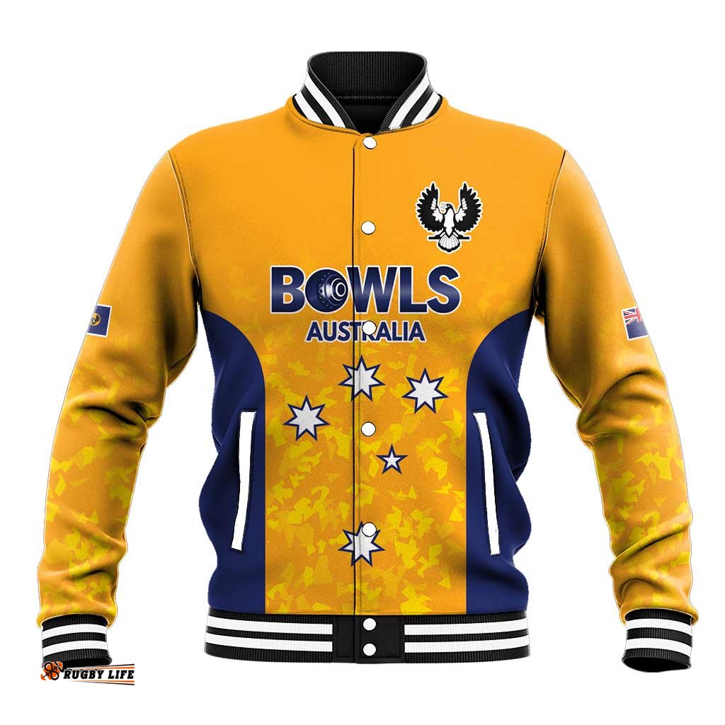 Australian South Australia Lawn Bowls Custom Baseball Jacket Aussie Minimalist Style LT9
