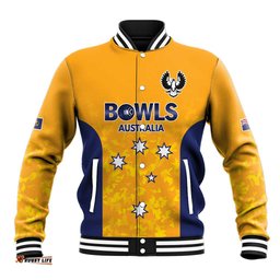 Australian South Australia Lawn Bowls Custom Baseball Jacket Aussie Minimalist Style LT9