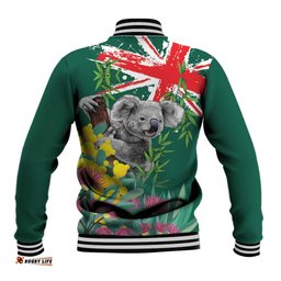 Australia Day Koala Baseball Jacket Aussie Aussie Aussie Oi Oi Oi National Color LT9
