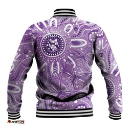 Australia Epilepsy Awareness Indigenous Baseball Jacket Butterfly Aboriginal Art LT7