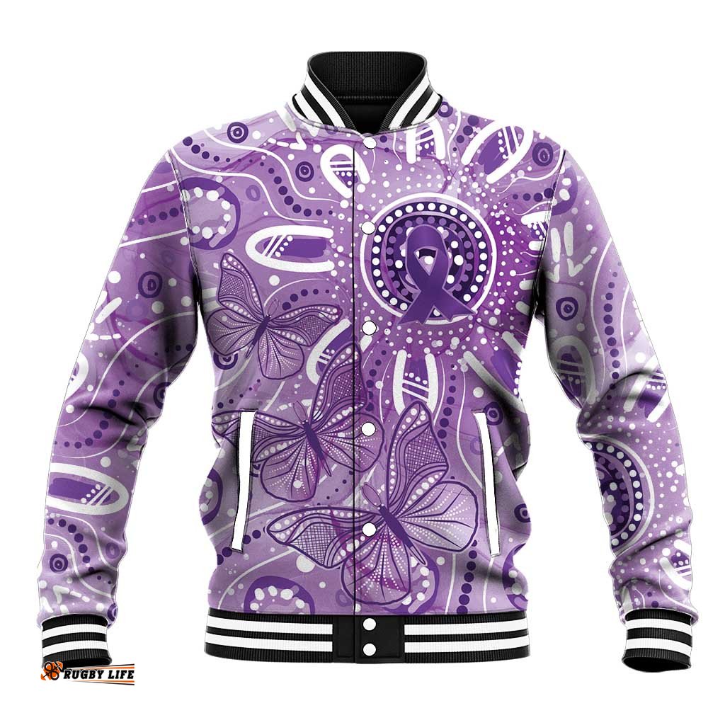 Australia Epilepsy Awareness Indigenous Baseball Jacket Butterfly Aboriginal Art LT7