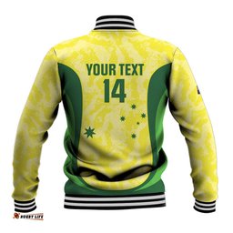 Australia Football Custom Baseball Jacket Go Socceroos Grunge Sporty Style LT14