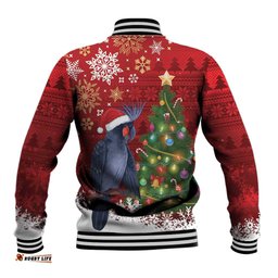 Australia Palm Cockatoo Christmas Baseball Jacket Goliath Cockatoo Santa Merry Chrissie LT14