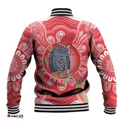 Australia Gang-gang Cockatoo Christmas Baseball Jacket Eucalyptus Blossoms Aboriginal Merry Xmas LT14