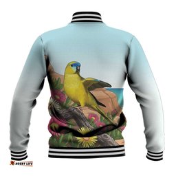 Australia Rock Parrot Baseball Jacket Pigface Carpobrotus Rocky Island Vibes LT14