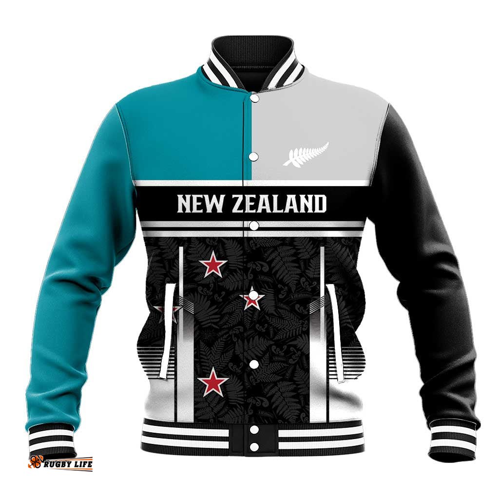 Custom NZ Cricket Pride Baseball Jacket Silver Fern Fan Supporter Apparel LT9