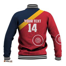 Custom South Australia Cricket Baseball Jacket Go Champions - Aboriginal Art LT14