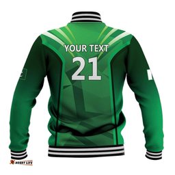 Pakistan Cricket Custom Baseball Jacket The Green Shirts with Sporty Pattern LT9