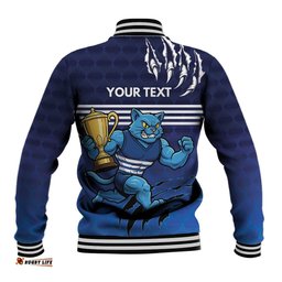 Personalised Geelong Pride Baseball Jacket Claws Out for Glory LT9