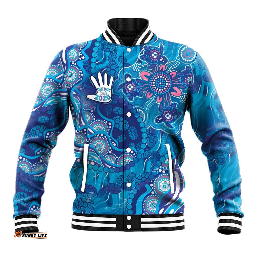 NAIDOC Week 2026 Baseball Jacket Turtle Dream On The Waves DT05
