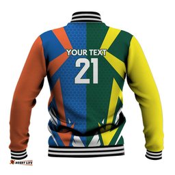 India vs Australia Custom Baseball Jacket Blue vs Gold Cricket Heritage LT9