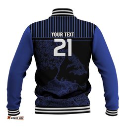 Custom Oceania Football NZ Auckland Baseball Jacket Minimal City Map Style LT9
