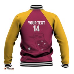 Custom Queensland Bowls Australia Baseball Jacket Go Champions QLD Kookaburra LT14