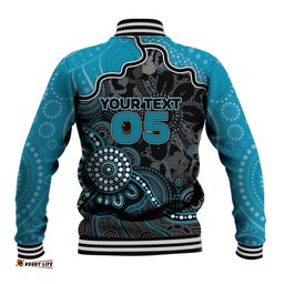 Custom Power Football Baseball Jacket Aboriginal Dot Art Pattern DT05
