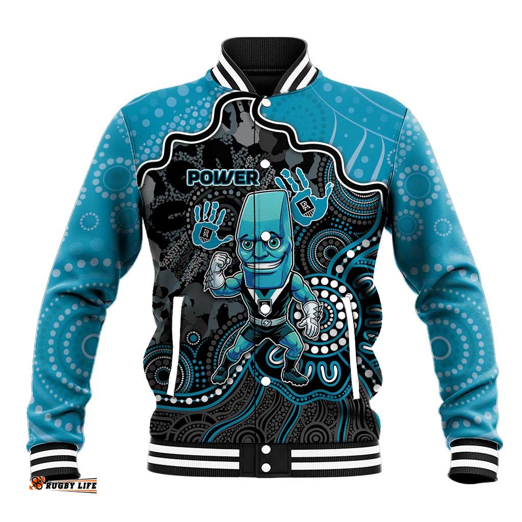 Custom Power Football Baseball Jacket Aboriginal Dot Art Pattern DT05