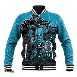 Custom Power Football Baseball Jacket Aboriginal Dot Art Pattern DT05