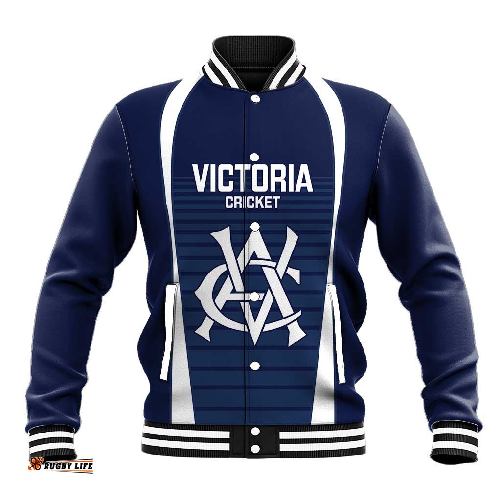 Custom Victoria Cricket Baseball Jacket Go Champions - Sporty Style LT14