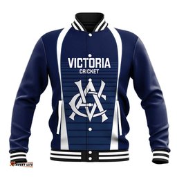Custom Victoria Cricket Baseball Jacket Go Champions - Sporty Style LT14