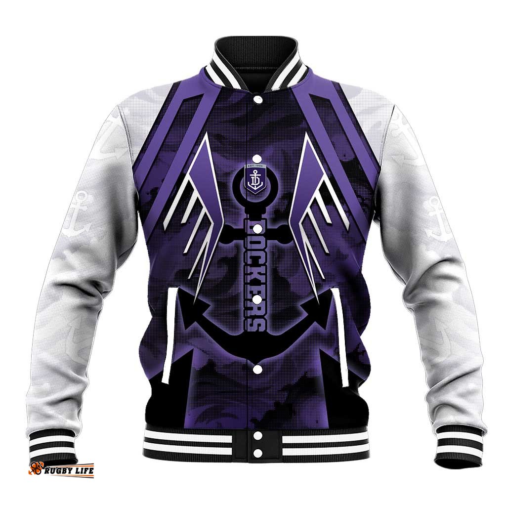 Custom Fremantle Football Baseball Jacket Dockers Anchor Sporty Style DT05