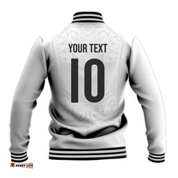 Custom New Zealand Football Baseball Jacket The Whites-Sporty T90 Style LT03
