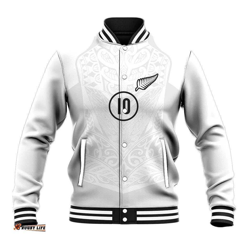 Custom New Zealand Football Baseball Jacket The Whites-Sporty T90 Style LT03