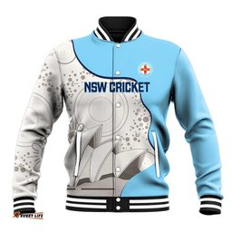 Custom New South Wales Cricket Baseball Jacket Go NSW - Aboriginal Art LT14