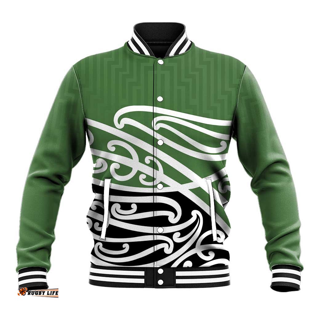 Green Fern New Zealand Kowhai Ngutukak Baseball Jacket LT9