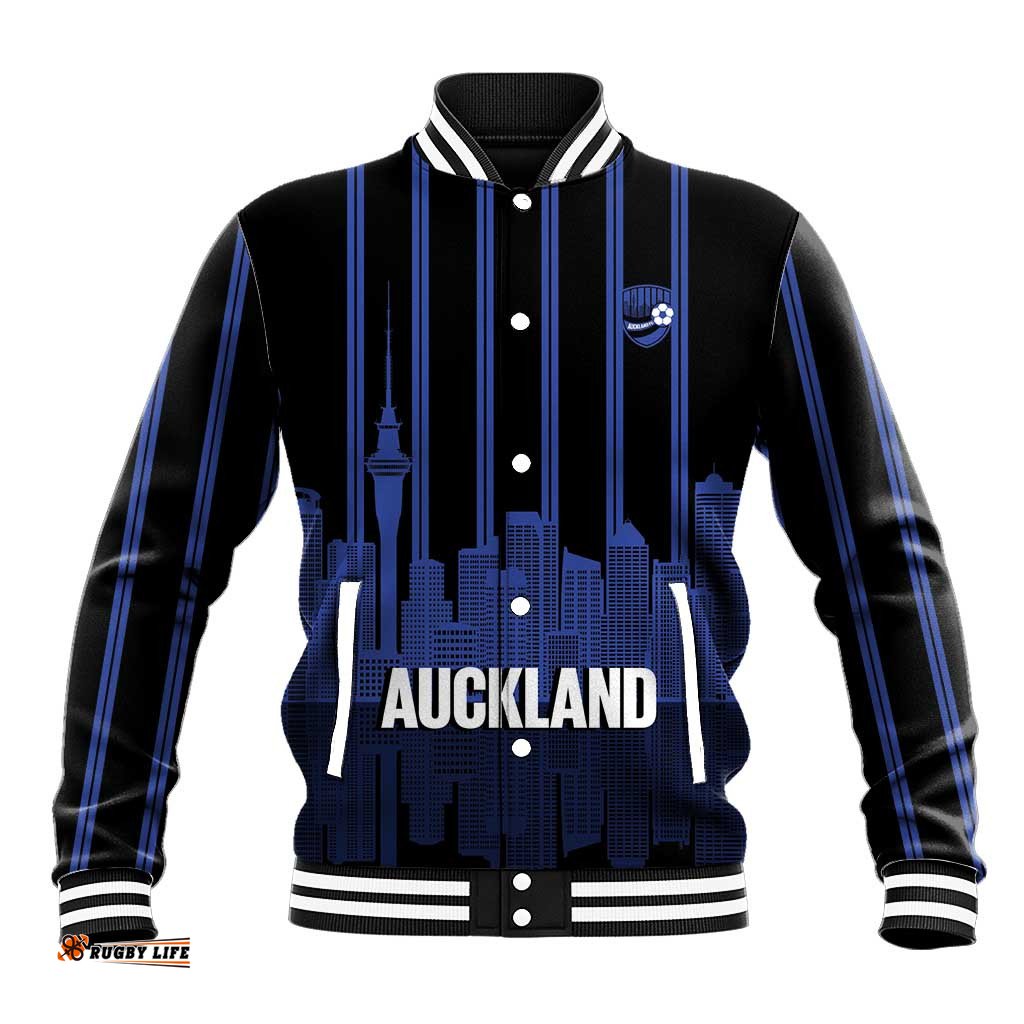 New Zealand Auckland Football Custom Baseball Jacket Go City of Sails Est 2025 LT14