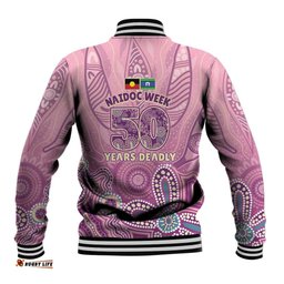 NAIDOC Week - 50 Years Deadly Baseball Jacket Pastel Wings LT7