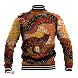 Indigenous Dingo Australia Baseball Jacket Australian Aboriginal Art Proud LT14