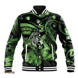 Personalised Maori Romantic Valentine Baseball Jacket The Hongi Kiss Green Galaxy DT05