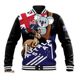 Personalised Australia Kangaroo Koala Together Baseball Jacket Special Edition LT01
