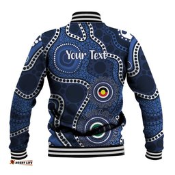 Geelong Cats NAIDOC Week 2026 Personalised Baseball Jacket 50 Years of Deadly Aboriginal Art LT14